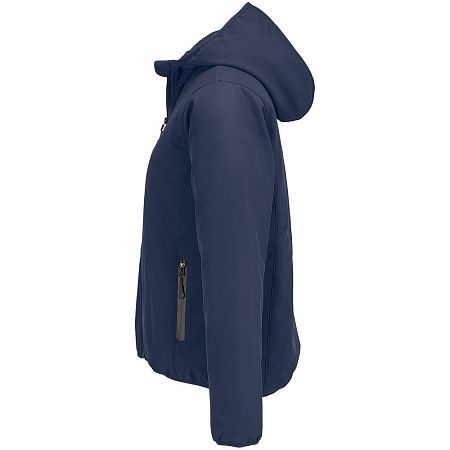 Куртка софтшелл с капюшоном женская Falcon Women, синяя, размер 3XL