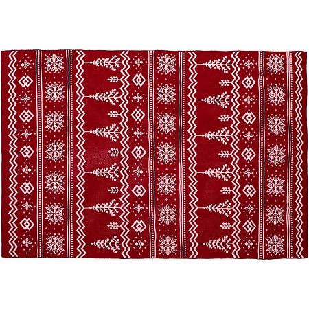 Плед Elnik, красный с молочно-белым