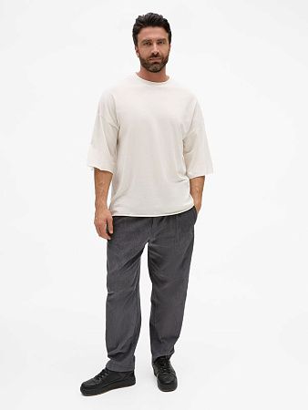 Футболка унисекс оверсайз T1, молочно-белая, размер M/L