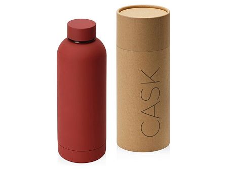 Вакуумная термобутылка с медной изоляцией «Cask», soft-touch, тубус, 500 мл