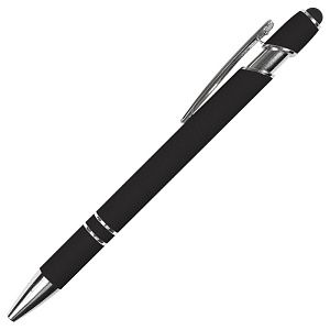 Ручка шариковая, Star Soft Touch Shiny Silver Requis, черная