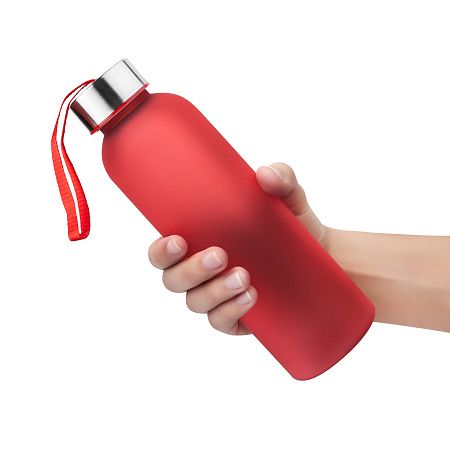 Бутылка для воды VERONA PET SOFT 550мл Красная с красным 6262.03.03