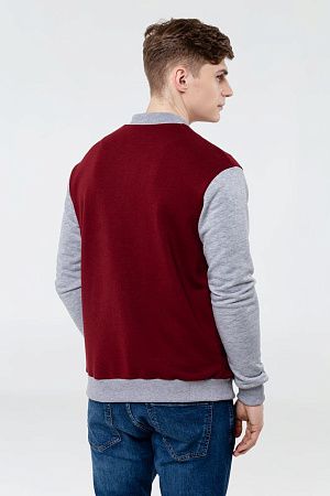 Бомбер College, бордовый, размер S v2