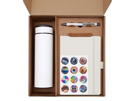 Набор «Warmpage» с термосом, блокнотом, ручкой и чаем