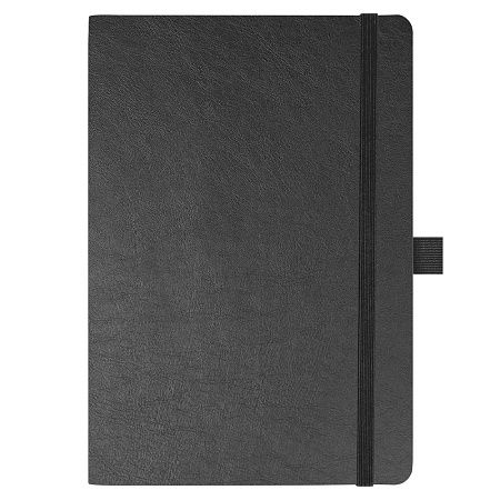 Блокнот Flexy Forest Urban Soft leather  А5, недатированный, с резинкой и петлей для ручки, в гибкой обложке, черный