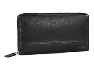 Кошелек «Atlanta» на молнии, цвет: черный