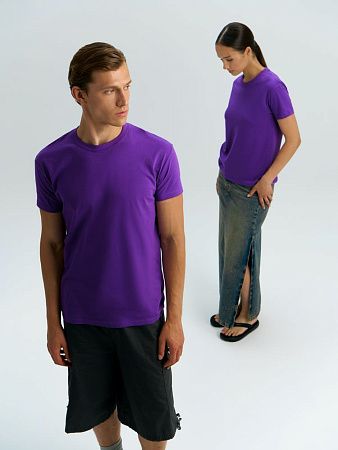 Футболка унисекс Regent 150, темно-фиолетовая, размер L