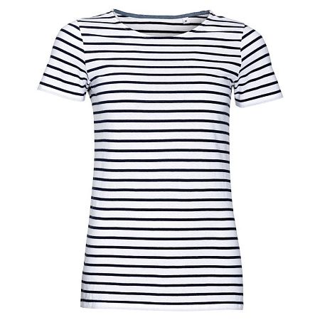 Футболка Miles Women белая с темно-синим, размер S