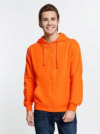 Толстовка на молнии с капюшоном Siverga 2.0, оранжевая, размер L