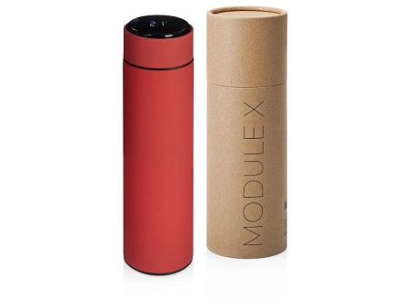 Вакуумный термос «Module X» с индикатором температуры и медной изоляцией, 500 мл, крафтовый тубус