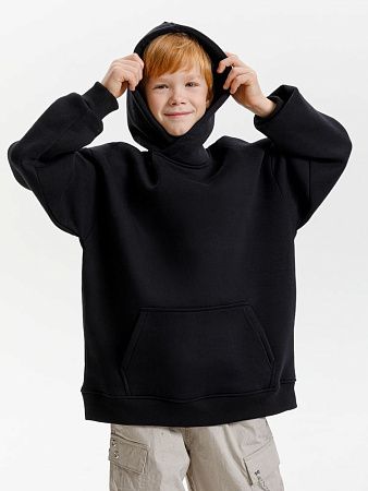 Худи детское оверсайз Junipero, черное, размер 6 лет (110-116 см)
