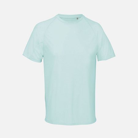 Футболка спортивная унисекс Vortex, зелено-голубая, размер XS