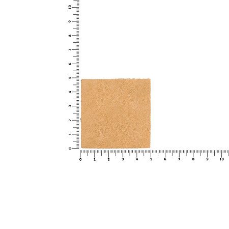 Лейбл кожаный Pasek, L, бежевый